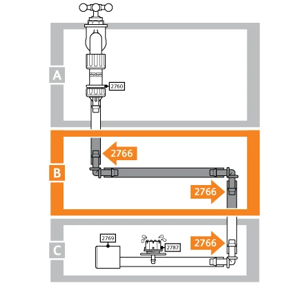 Hozelock Micro Irrigation Elbow Connector - 2766 2 Hozelock Micro Irrigation Elbow Connector - 2766 - Image 2