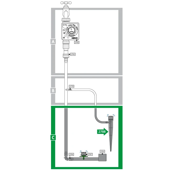 Hozelock Micro Irrigation Stake Adjustable Dripper - 2788 3 Hozelock Micro Irrigation Stake Adjustable Dripper - 2788 - Image 3