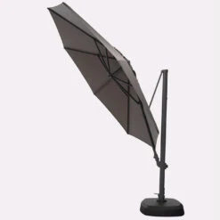 Kettler 3.5m Free Arm Parasol With LEDs And Wireless Speaker In Grey -Cheap Hozelock || Kettler || Bosch Store 3 5m free arm parasol Grey 1 1400