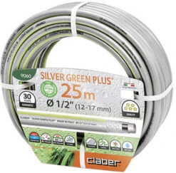 Claber Silver Green Hosepipe 12.5mm - 25 Metres