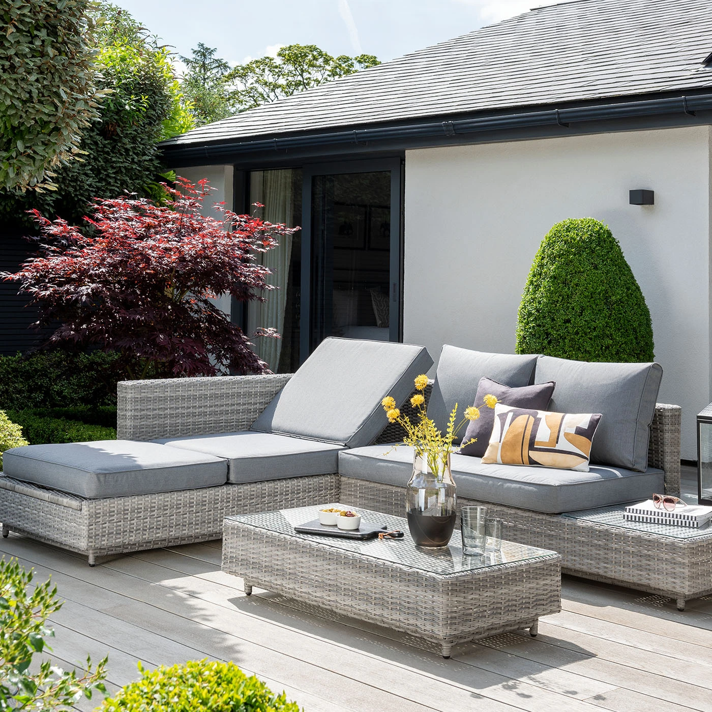 Norfolk Leisure Bahama Corner Sofa Set In Grey 1 Norfolk Leisure Bahama Corner Sofa Set In Grey