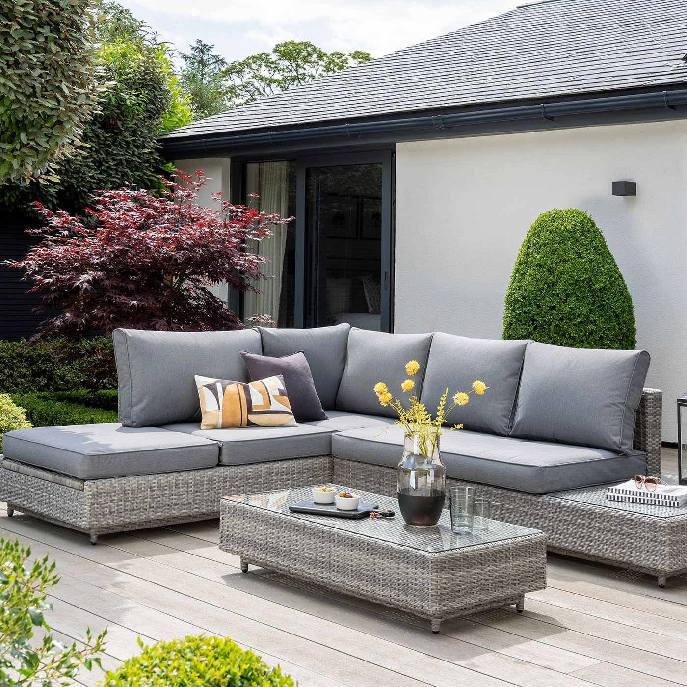 Norfolk Leisure Bahama Corner Sofa Set In Grey 2 Norfolk Leisure Bahama Corner Sofa Set In Grey - Image 2