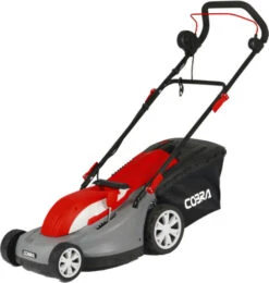 Cobra 15" Electric Lawnmower With Rear Roller -Cheap Hozelock || Kettler || Bosch Store COGTRM38 angle large