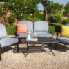 Hartman Amalfi Lounge Set With 2 Seater Sofa In Antique Grey/Platinum