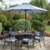 Hartman Amalfi 6 Seater Oval Dining Set In Antique Grey / Platinum