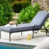 Hartman Amalfi Lounger In Antique Grey / Platinum