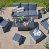 LIFE Hawaii Lounge Sofa Garden Furniture Set - Yacht / Carbon