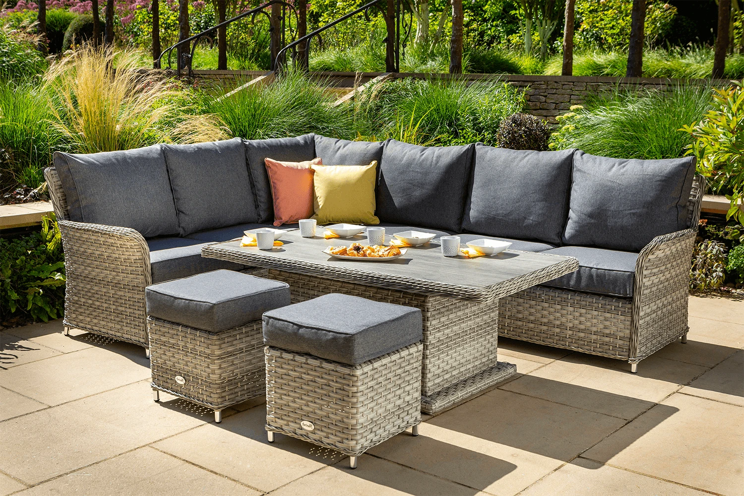 Hartman Heritage Tuscan Rectangular Corner Sofa Set In Ash / Slate 2 Hartman Heritage Tuscan Rectangular Corner Sofa Set In Ash / Slate - Image 2