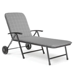 Kettler Novero Sunlounger With Cushion In Slate