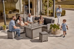 Kettler Palma Mini Corner Fire Pit Set In White Wash / Taupe 7 Kettler Palma Mini Corner Fire Pit Set In White Wash / Taupe -Cheap Hozelock || Kettler || Bosch Store L Kettler Palma mini corner fite pit white wash lifestyle