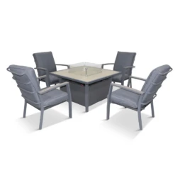 LG Monza Relaxer Set With Gas Firepit Table 10 LG Monza Relaxer Set With Gas Firepit Table -Cheap Hozelock || Kettler || Bosch Store L MNZ SET15