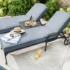 Hartman Amalfi Lounger Duet Set In Antique Grey / Platinum