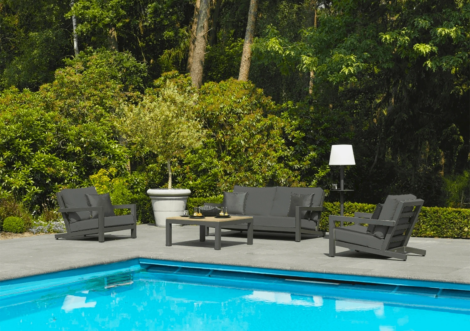 LIFE Block Sofa Lounge Set - Lava / Carbon 1 LIFE Block Sofa Lounge Set - Lava / Carbon