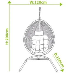 Hartman Heritage / Westbury Cocoon Egg Chair In Ash / Slate -Cheap Hozelock || Kettler || Bosch Store L1 Hartman westbury cocoon egg chair size 1