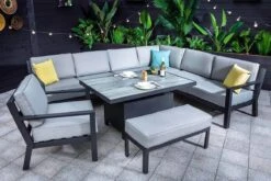 Hartman Apollo Rectangular Corner Sofa Set In Carbon/Pewter -Cheap Hozelock || Kettler || Bosch Store L1 hartman apollo rectangular corner sofa carbon pewter