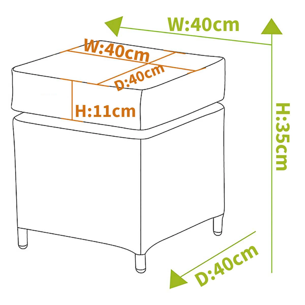 Hartman Heritage Stool With Cushion Ash / Slate 2 Hartman Heritage Stool With Cushion Ash / Slate - Image 2
