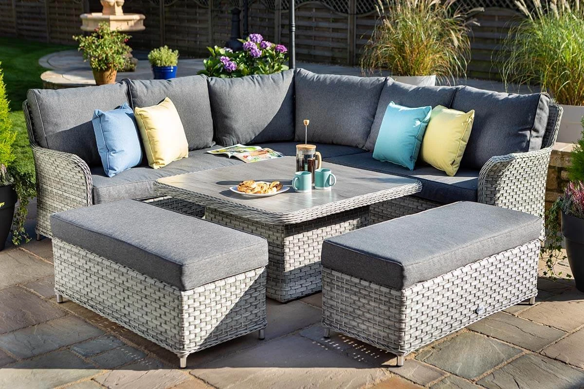 Hartman Heritage Grand Tuscan Square Corner Sofa Set In Ash / Slate 2 Hartman Heritage Grand Tuscan Square Corner Sofa Set In Ash / Slate - Image 2