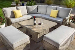 Hartman Heritage Grand Tuscan Square Corner Sofa Set In Beech / Dove -Cheap Hozelock || Kettler || Bosch Store L2 hartman heritage grand tuscan square casual dining set beech dove