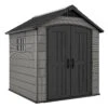 Keter Premier 757 Outdoor Apex Garden Storage Shed 7.5 X 7 Feet - Grey