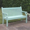 Sandwick Winawood 2 Seater Wood Effect Garden Bench - Duck Egg Green