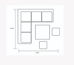 Hartman Westbury Square Corner Sofa Lounge Set In Ash / Slate -Cheap Hozelock || Kettler || Bosch Store Westbury square set