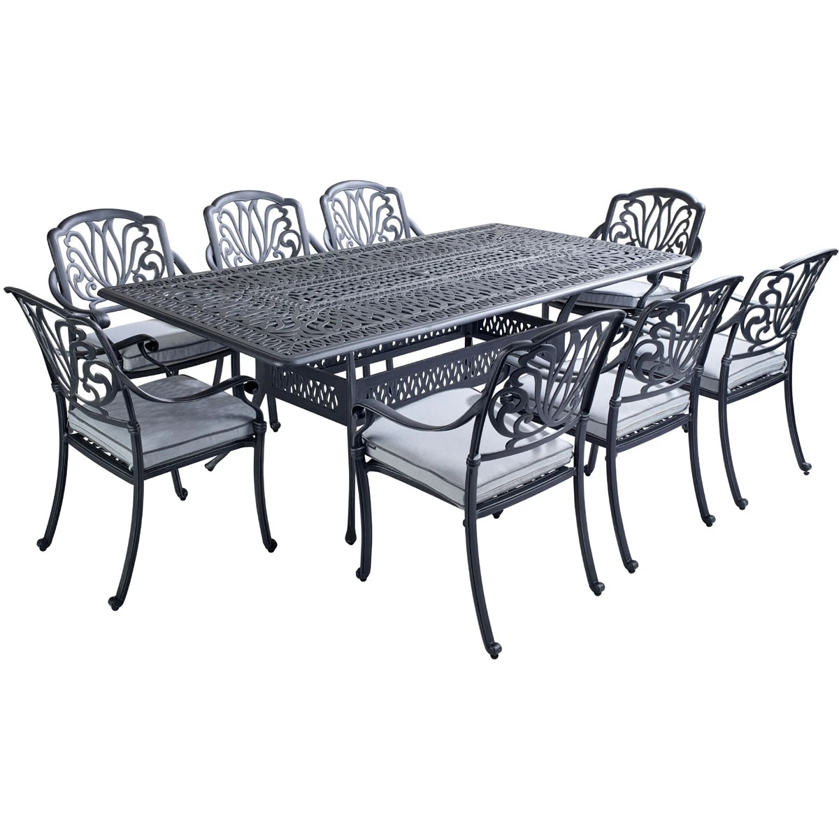 Hartman Amalfi 8-Seater Rectangular Dining Set Antique Grey / Platinum - NO PARASOL 2 Hartman Amalfi 8-Seater Rectangular Dining Set Antique Grey / Platinum - NO PARASOL - Image 2