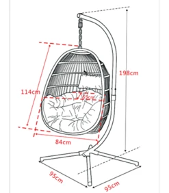 Eleanor Folding Single Hanging Egg Chair Cocoon -Cheap Hozelock || Kettler || Bosch Store eleanor single