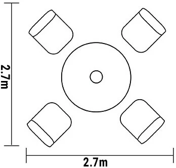 Hartman Heritage Tuscan 4 Seater Dining Set In Ash / Slate 4 Hartman Heritage Tuscan 4 Seater Dining Set In Ash / Slate - Image 4