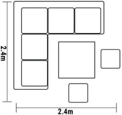 Hartman Heritage Tuscan Square Corner Sofa Set In Beech/Dove -Cheap Hozelock || Kettler || Bosch Store hartman heritage square casual dining footprint