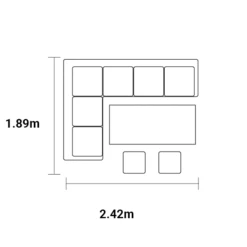 Hartman Westbury Rectangular Corner Sofa Set In Ash / Slate -Cheap Hozelock || Kettler || Bosch Store hartman westbury rectangular corner footprint giant 1