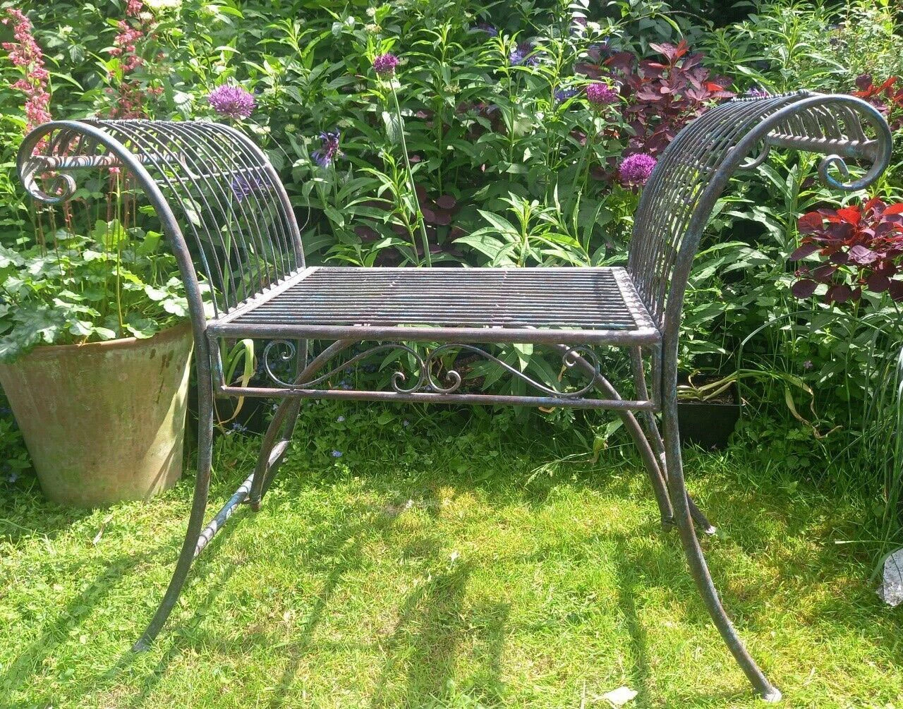 Ornate Metal Stool Plant Display Stand, 67cm 1 Ornate Metal Stool Plant Display Stand, 67cm