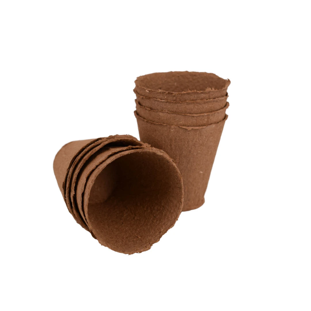 Nutley's 8cm Biodegradeable Organic Wood Fibre Plantable Plant Pots 2 Nutley's 8cm Biodegradeable Organic Wood Fibre Plantable Plant Pots - Image 2