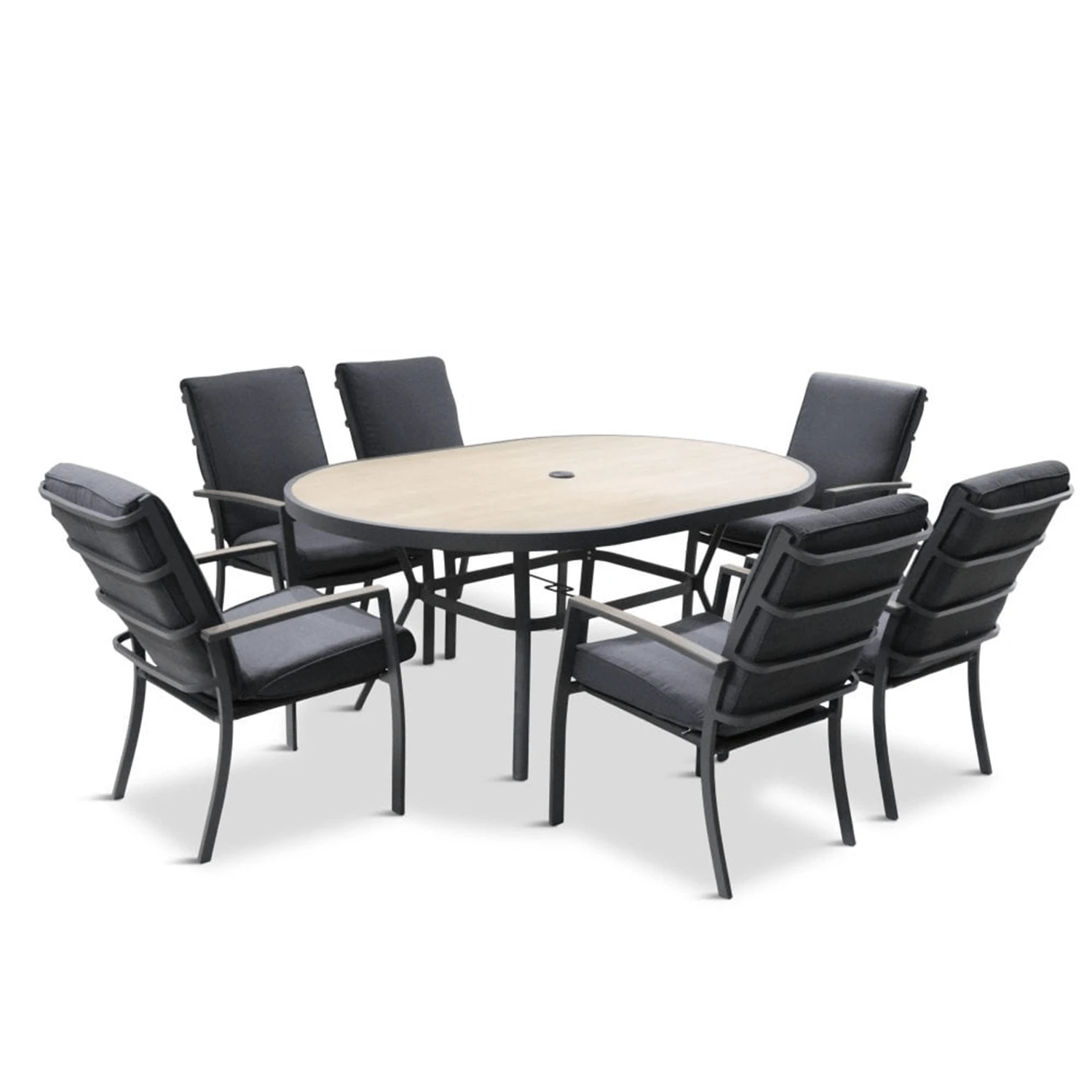 LG Monza 6 Seat Set With Highback Armchairs And 3.0m Parasol 5 LG Monza 6 Seat Set With Highback Armchairs And 3.0m Parasol - Image 5