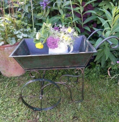 Metal Flower Cart Planter - 55cm Long -Cheap Hozelock || Kettler || Bosch Store l PL65 4