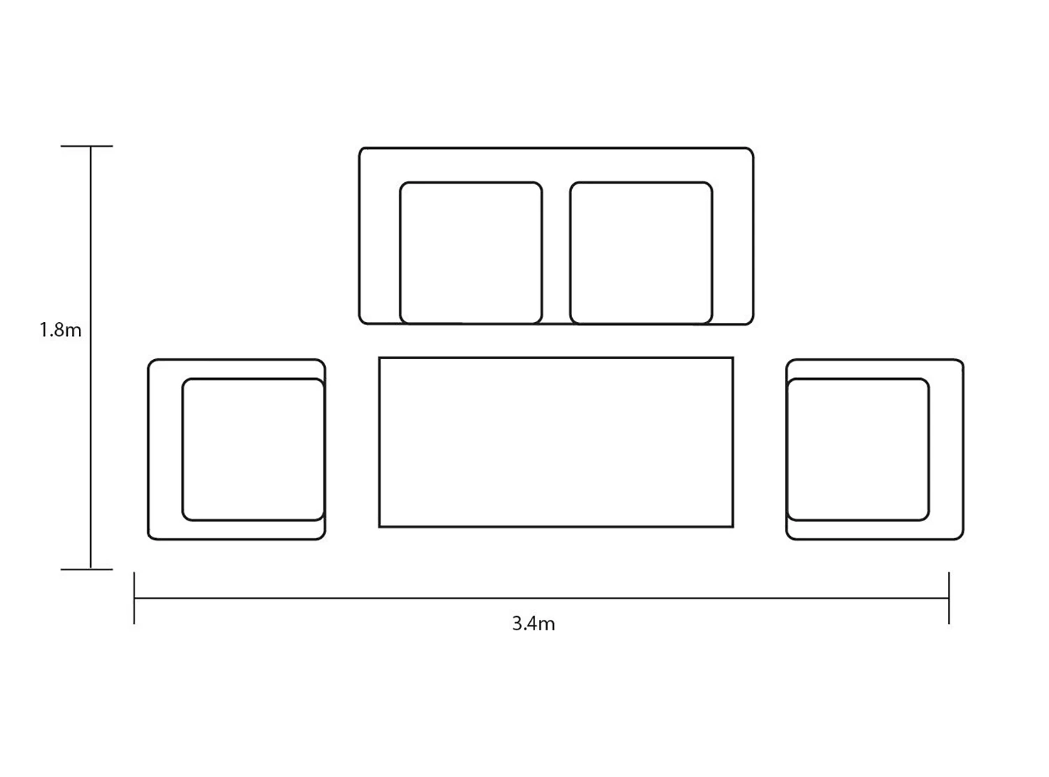 Hartman Amalfi Lounge Set With 2 Seater Sofa In Antique Grey/Platinum 2 Hartman Amalfi Lounge Set With 2 Seater Sofa In Antique Grey/Platinum - Image 2