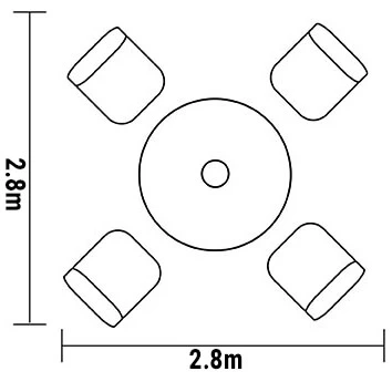 Hartman Amalfi Round 4 Seater Set In Antique Grey / Platinum 3 Hartman Amalfi Round 4 Seater Set In Antique Grey / Platinum - Image 3