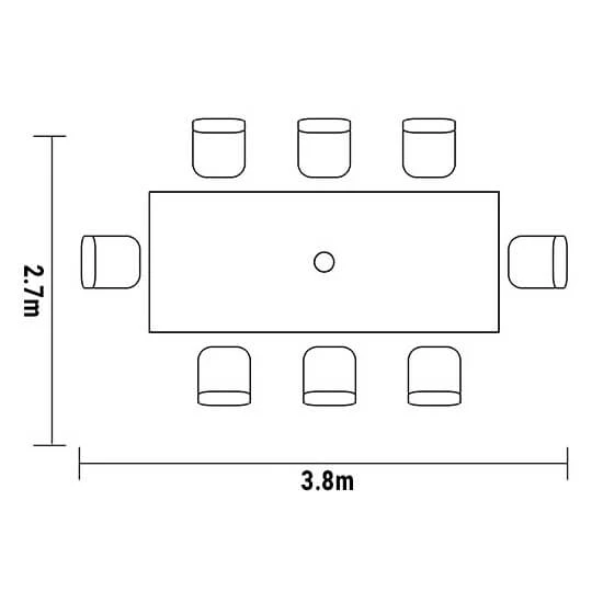 Hartman Amalfi 8 Seat Rectangular Dining Set In Maize / Wheatgrass 2 Hartman Amalfi 8 Seat Rectangular Dining Set In Maize / Wheatgrass - Image 2