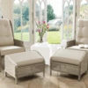 Kettler Palma Recliner Duet Set With Footstools In Oyster And Stone (no Sidetable)