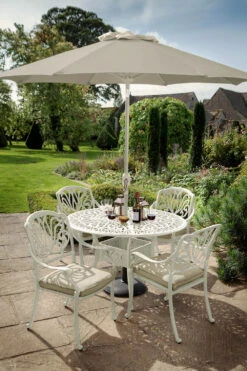 Hartman Amalfi 4 Seat Dining Set In Maize / Wheatgrass - NO PARASOL