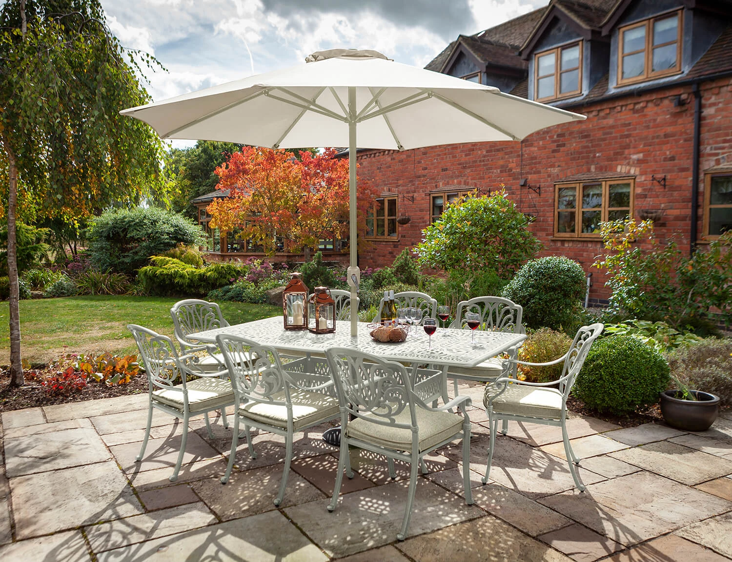 Hartman Amalfi 8 Seat Rectangular Dining Set In Maize / Wheatgrass 1 Hartman Amalfi 8 Seat Rectangular Dining Set In Maize / Wheatgrass