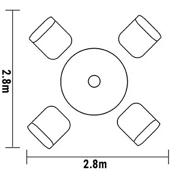 Hartman Capri 4 Seat Round Dining Set In Maize / Wheatgrass 2 Hartman Capri 4 Seat Round Dining Set In Maize / Wheatgrass - Image 2