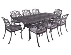 Hartman Capri 8 Seat Rectangular Dining Set In Antique Grey/Platinum -Cheap Hozelock || Kettler || Bosch Store l hartman capri 8 seat set antique grey studio