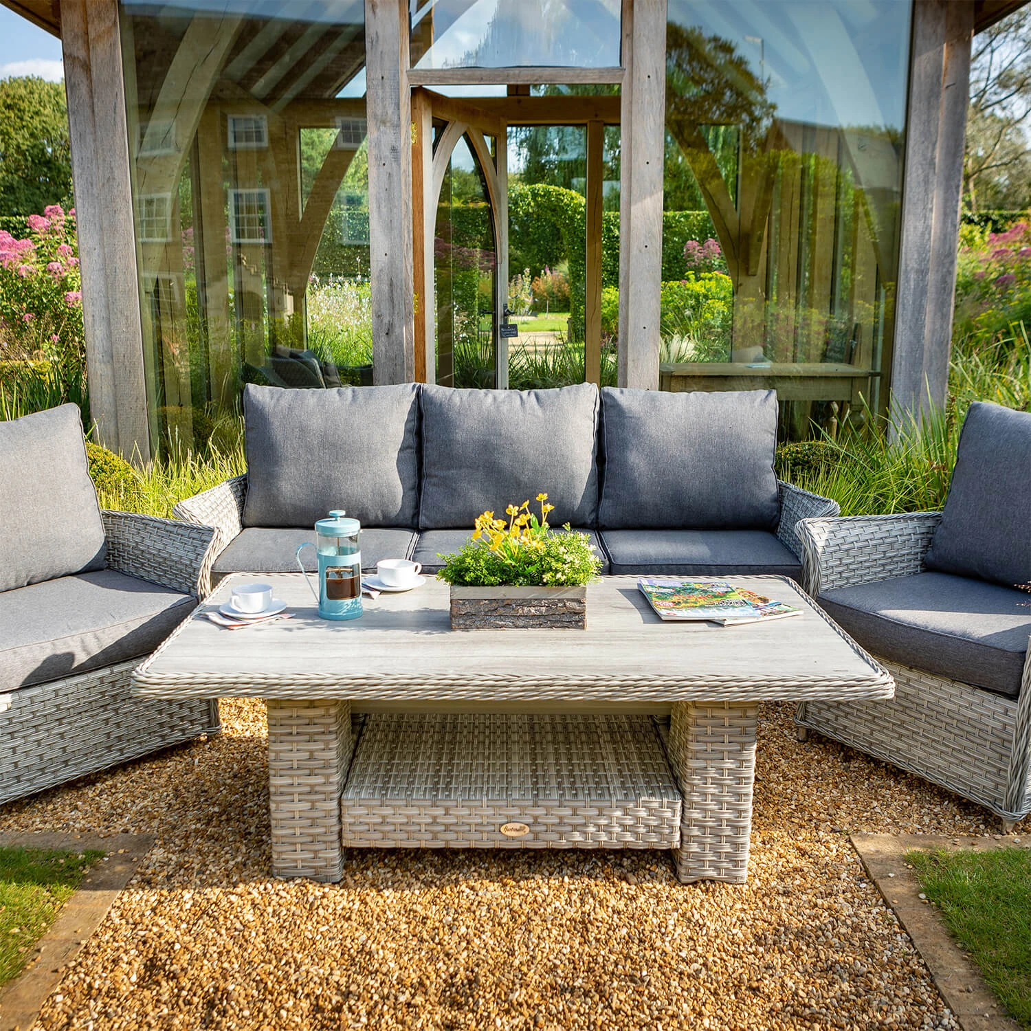 Hartman Heritage Tuscan 3 Seat Lounge Set In Ash / Slate 2 Hartman Heritage Tuscan 3 Seat Lounge Set In Ash / Slate - Image 2