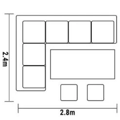 Hartman Heritage Tuscan Rectangular Corner Sofa Set With Adjustable Table In Beech / Dove 5 Hartman Heritage Tuscan Rectangular Corner Sofa Set With Adjustable Table In Beech / Dove -Cheap Hozelock || Kettler || Bosch Store l hartman heritage rectangular corner set footprint