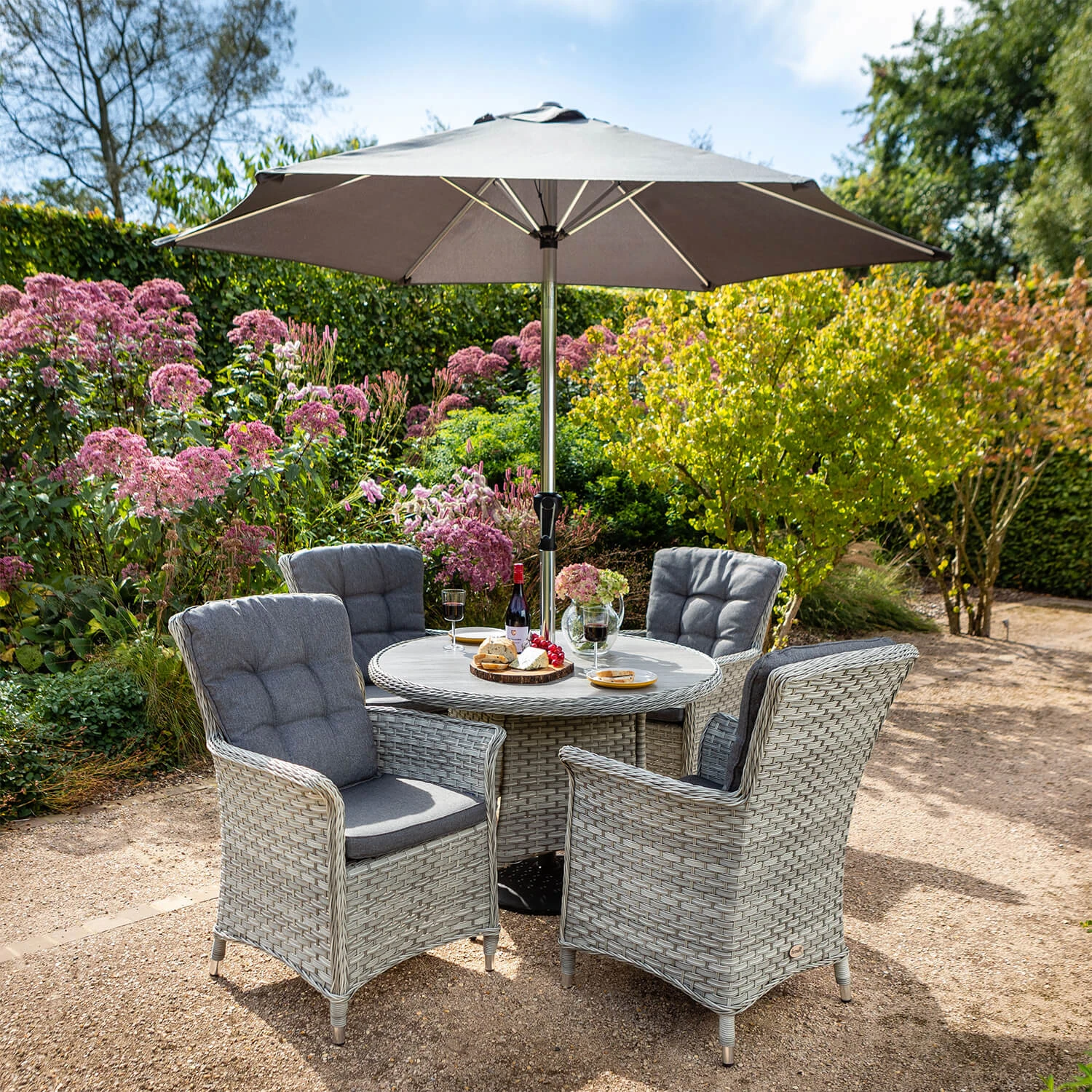 Hartman Heritage Tuscan 4 Seater Dining Set In Ash / Slate 1 Hartman Heritage Tuscan 4 Seater Dining Set In Ash / Slate