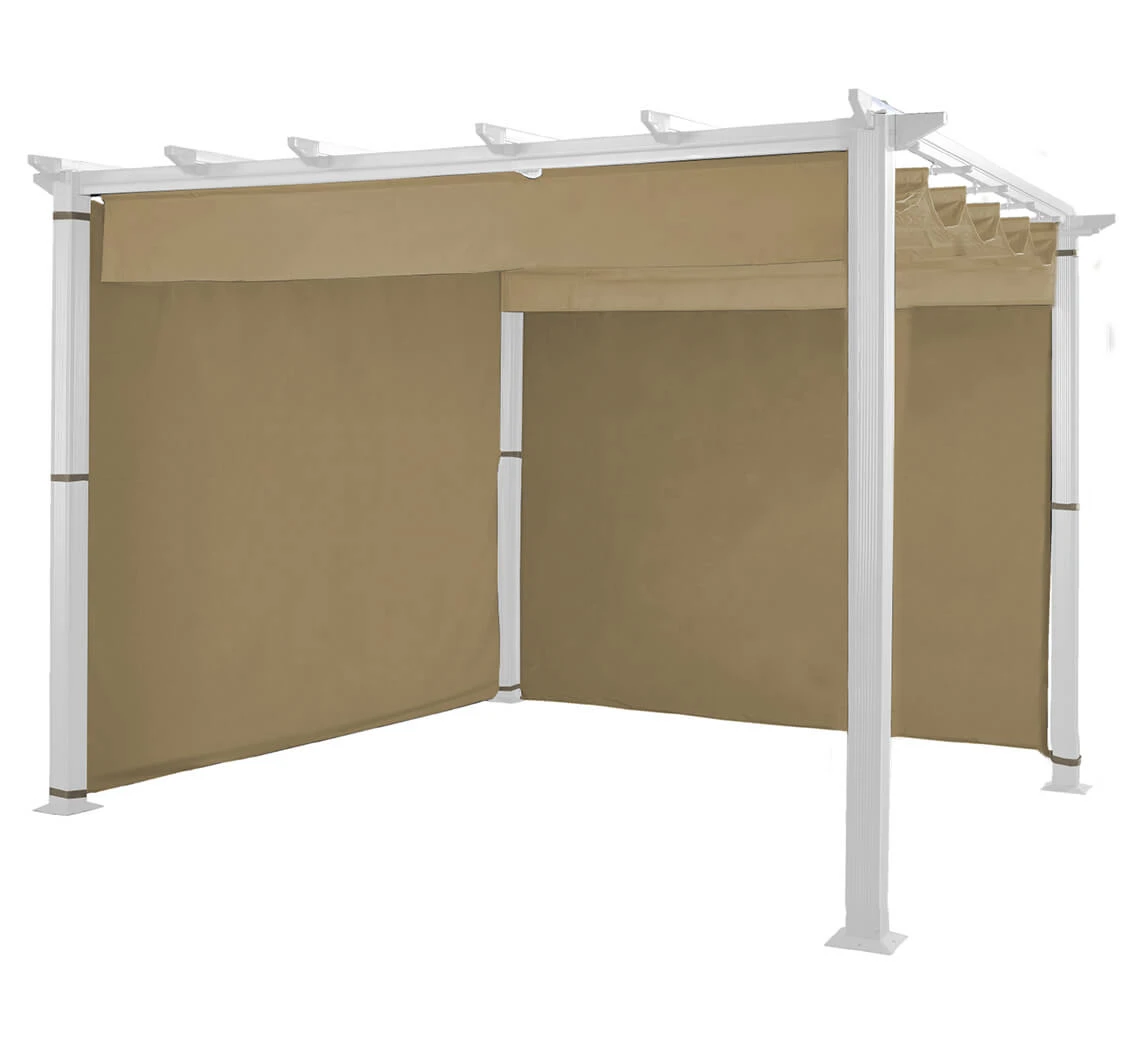 Hartman Roma 3x3 Pergola Curtains In Caramel 1 Hartman Roma 3x3 Pergola Curtains In Caramel