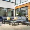 Hartman Vienna Square Corner Sofa Lounge Set With Integrated Lounger In Xerix / Slate