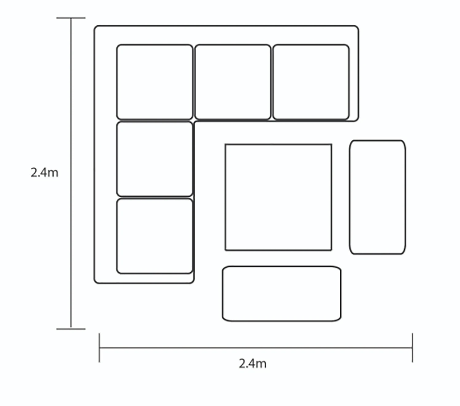 Hartman Heritage Grand Tuscan Square Corner Sofa Set In Ash / Slate 3 Hartman Heritage Grand Tuscan Square Corner Sofa Set In Ash / Slate - Image 3