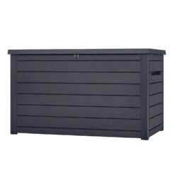 Keter Ontario XXL Deck Storage Box - Anthracite -Cheap Hozelock || Kettler || Bosch Store l keter ontario xl storage box anthracite studio