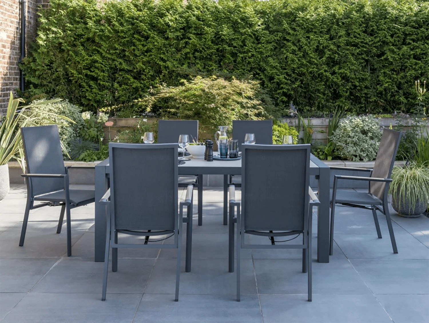 Kettler Surf Active 6 Seater Rectangular Dining Set In Iron Grey 1 Kettler Surf Active 6 Seater Rectangular Dining Set In Iron Grey